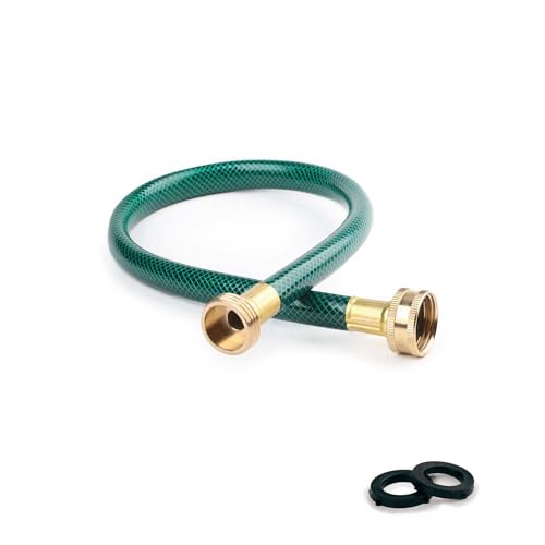 Image of 2FT 1 /2-Inch PVC Leader Hose with Brass Male-to-Female Ends
