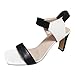 Sandales Talon Carre Femme Été Chaussures pour dames sandales d'été mode bande élastique sandales à talons épais à talons hauts Talonnette Grandissante 3 Cm