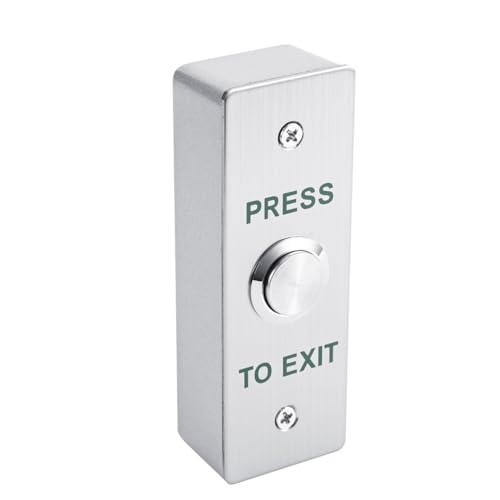 Push to Exit Button for Door Access Control Waterproof Stainless Steel Shell with Back Mounted Box 4 Contact Output