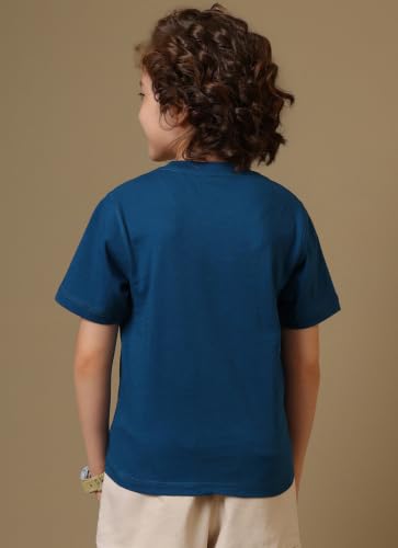 Image of Kidsville Official Naruto Anime Character Half Sleeves Round Neck Graphic Printed Regular Fit Pure Breathable Cotton Fabric Tshirt for Boys