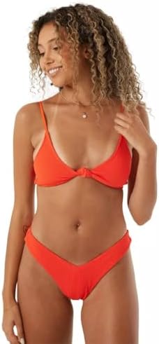 Roxy Women's Cheeky Low-Rise Bikini Bottom – UPF 50+, Quick Dry, Stretch Swimwear for Beach, Poolside, Surf, Swim, Resort Wear, Ruby, Medium