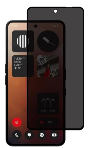 Image of ZARALA Privacy Tempered Glass For Nothing Phone 3A Pro Military-Grade gorilla anti-spy privacy glass,Edge-to-Edge Protector Easy Installation Kit | Anti Spy Protection