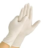 SF Latexhandschuhe S Weiß – 100 Stück Einweghandschuhe, Einmalhandschuhe,...