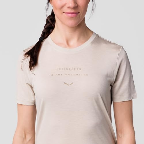 T-shirt Salewa Eagle Minilogo Merino femme anti-odeur pour trek