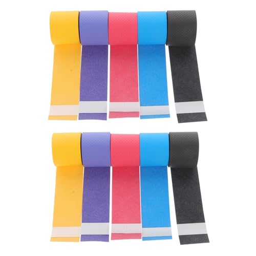VICASKY 10pcs Slip Racket Grip Tape Portable Sweat Absorbent Bands for Tennis Badminton Fishing Rods Durable PU Material Reduces Slippage for Active Use