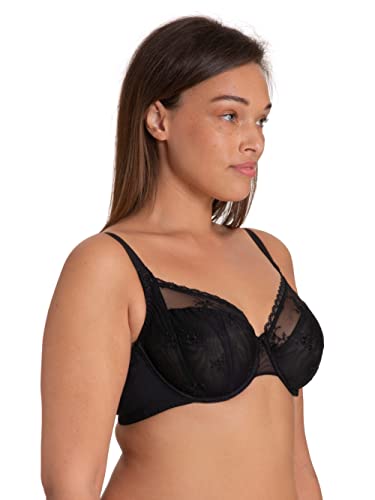 Dorina D001038EM002-2X0055 Rena-2Pp Embroidered Lace Non Padded Wired Bras, Full Cup Bra Daily Bra Plus Size Lightweight thumb #7