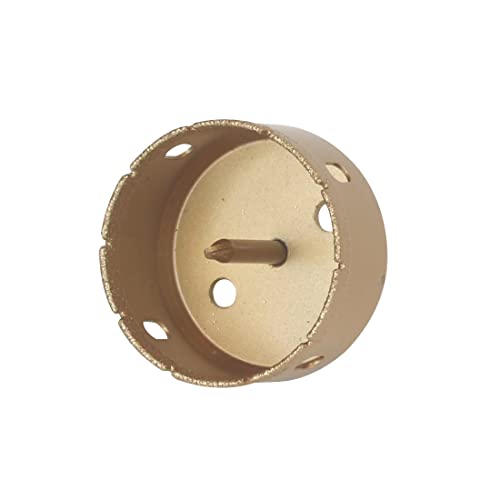Image of Brazed Diamond 2-1 /2 inch Hole Saw with Center Drill Bit | Ceramic, Porcelain, Tile, Glass, Granite Quartz, Marble, Gemstone, Dry Drilling, 65mm