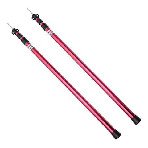 TRIWONDER 2 Pcs Postes de Toldo Ajustables Aluminio Palos de Lona para Tienda de Campaña Cover
