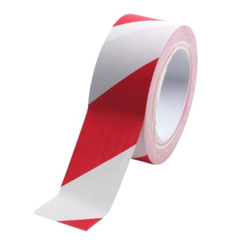 BONUS Eurotech 1BL23.49.0050/033A# PVC Bodenmarkierungsband, Klebstoff auf Kautschuk Basis, weich, Länge 33 m x Breite 50 mm x Dicke 0,17 mm, Weiß/Rot