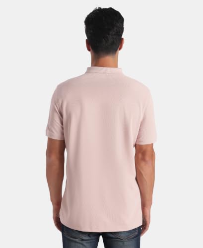 Image of Jockey AM38 Men's Microfiber Fabric Solid Half Sleeve Polo T-Shirt with StayDry & StayFresh Technology