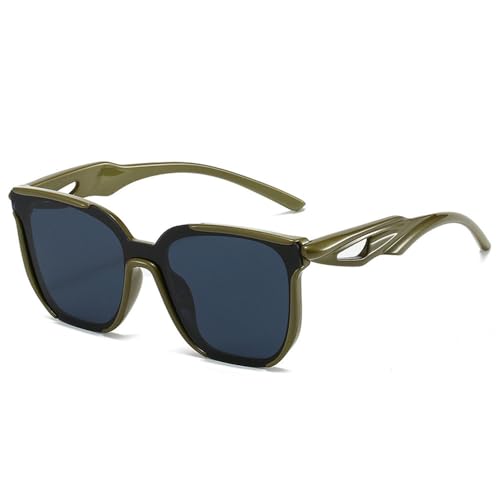 Lunettes de soleil de luxe grande monture noire pare-soleil UV400
