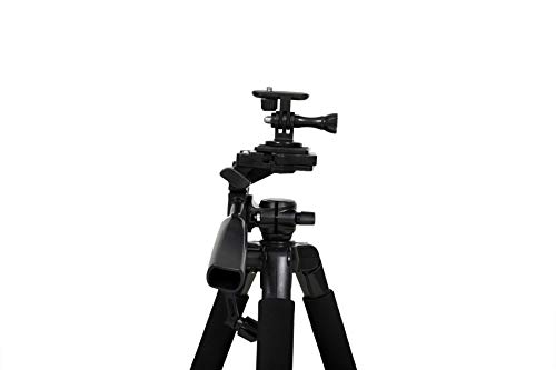 Image of Photron Stedy 500 Adjustable Aluminium Alloy Lightweight Tripod Max Height 1350MM with Pan Head, Extra Quick Release Plate, Smartphone Mobile Phone Holder, Action Camera Holder, Foam Grip, Carry Case
