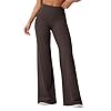 YEOREO Workout Leggings Womens No Front Seam Straight Leggings 33" High Waist Buttery Eddiy Gym Yoga Pants Dark Brown S