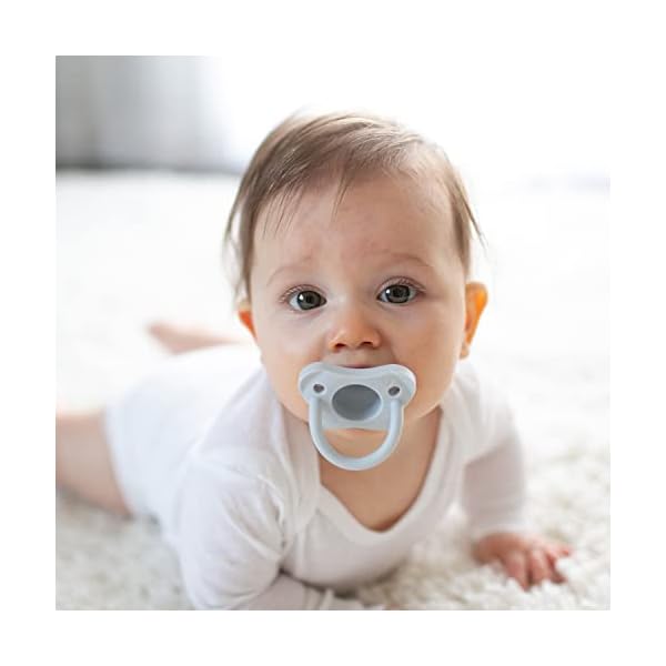 Dr. Brown's HappyPaci Schnuller aus 100 % Silikon, 0–6 m, BPA-frei, Weiß, Blau, Hellblau, 3er-Pack – Bild 12