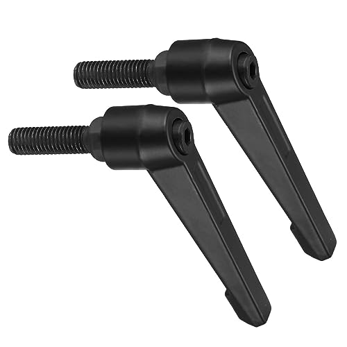 Image of Clamping Lever Handles, M10 x 35mm Male Thread, Adjustable Quick Release Locking Rotating Bolt Knobs Black - (Applications: for Lathe Machinery), 2-Pieces