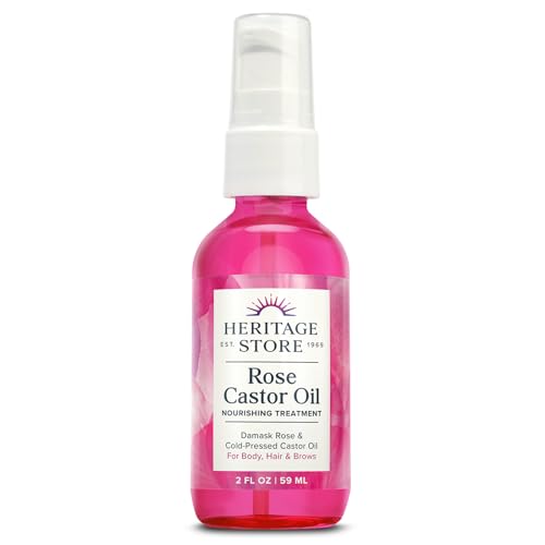 Sérum à l'huile de ricin rose Heritage Store de 60 ml pour le soin cutané