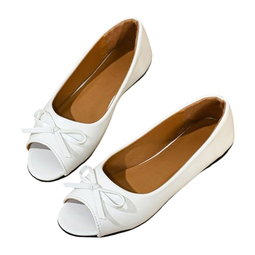 Sandales Femme d'été Ballerines à Bout Ouvert Semelle Plate Slip-on Chaussures De Marche Confortable Tendance Chaussures Légères à Enfiler Extérieur...