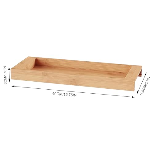 Bandeja para inodoro de madera premium de 40x15 cm para joyas y perfumes 7