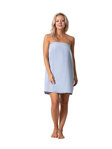 Image of Turkish Linen Women's Waffle Spa Body Wrap with Adjustable Closure