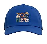Zookeeper Costume Art Animals Safari Savanna Zoo Keeper Adjustable Printed Baseball Hat, Royal Blue