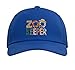 Zookeeper Costume Art Animals Safari Savanna Zoo Keeper Adjustable Printed Baseball Hat, Royal Blue