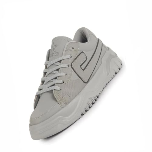 Image of FAUSTO Men's Low Top Chunky Lace-Up Sneaker Shoes|Low Ankle Casual Shoes|All Day Comfortable Sneakers
