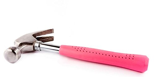 Ladies 8-Ounce Claw Hammer, Pink – Heavy Duty Casting Steel – Exclusive Vinyl