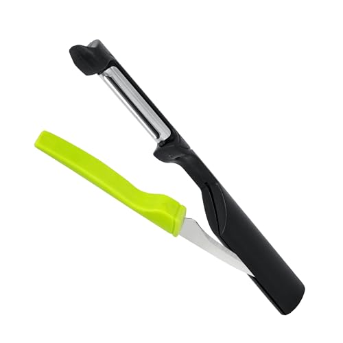 Nisun Multi-Functional Stainless Steel Kitchen Vegetable Fruit Knife & Peeler Set With Comfortable Grip And Safety For Kitchen & Travelling cover