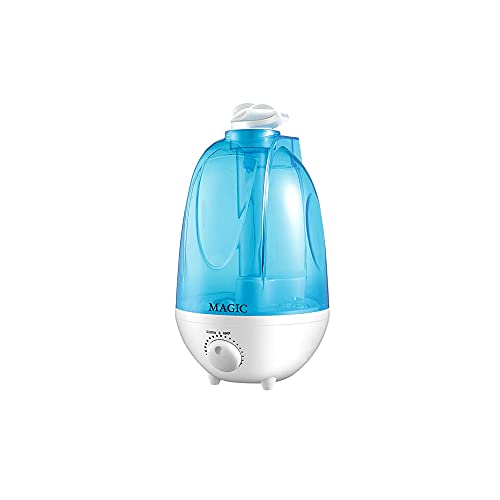 Humidificador Ultrasónico de 4L, Humidificador de Vapor Frio, Difusor de Aceites Esenciales, Deposito de Agua de Gran Capacidad con Bandeja, Difusor de Aroma, con 2 Boquilla 360º Girable (4L)