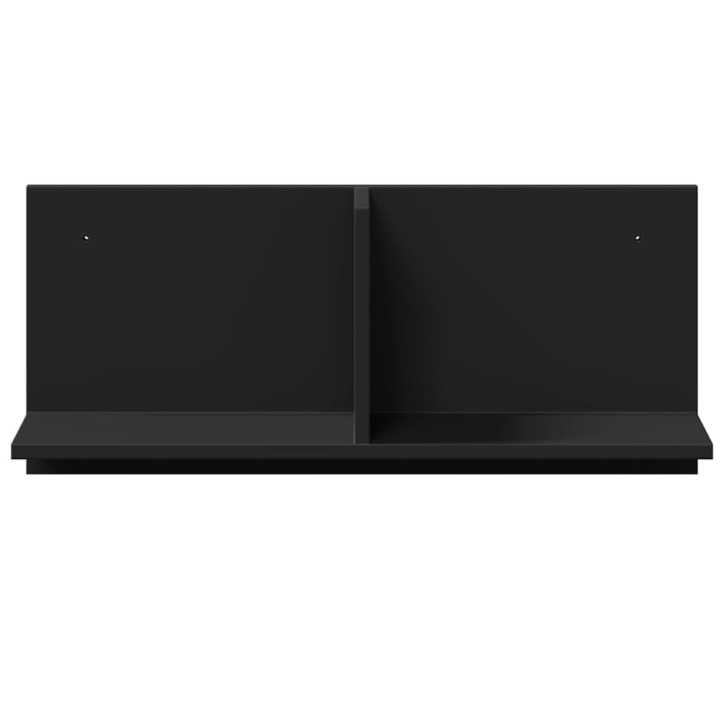 Armoire Murale 70x16,5x30 cm Noir Bois d'ingénierie,Armoire Industrielle,Armoire De Rangement