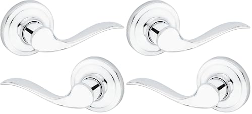 Image of Kwikset Tustin Hall /Closet Lever in Polished Chrome (Pack of 2)
