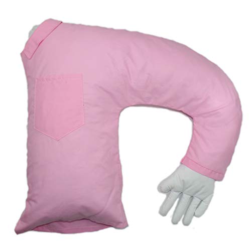VACHICHI - Almohada para el cuerpo del brazo, con pijama de algodón, 76 x 60 cm, color rosa Cover