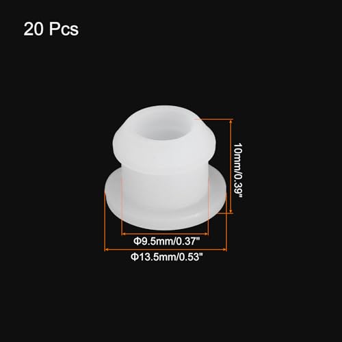 Image of MECCANIXITY Silicone Snap in Locking Hole Plugs Rubber Panel Seal Cover Flush Type Panel Round for Kitchen Rubber Bulkheads Waterproof Sealing Plugs 9.5mm /0.37 Inch Dia Transparent,Pack of 20