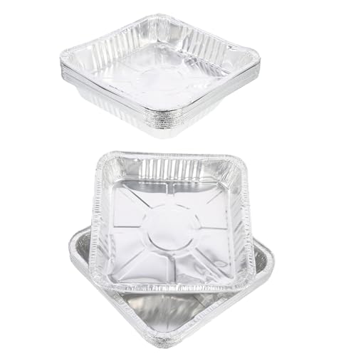 Bandejas de aluminio cuadradas para hornear pastel moldes desechables de barbacoa 1440 ml 2