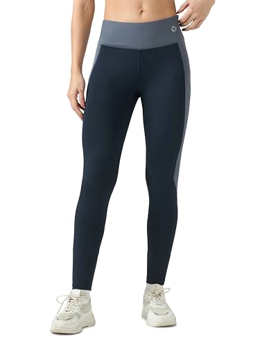 Image of TECHNOSPORT Women's High Rise Slim Fit Tights for Running, Gym and Sports