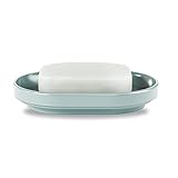 Umbra Step Dish for Bathroom-Contemporary, Practical Molded Oval Soap Bar Holder for Bath Sink-Nicely Fits Into Amenity Tray-Easy to Clean, Highly Durable, Ocean Blue