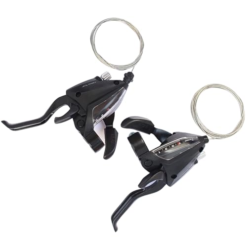 GDWD EF5007 3 x 7 Speed Bike Shift Brake Lever Set,V-Brake Shifter Combo Lever Left Right, Bicycle Accessories Easy Installation