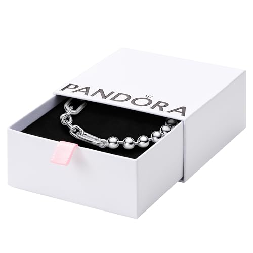 PANDORA Metal Bead & Link Chain Bracelet - Compatible ME Charms - Gift for Her - Sterling Silver - With Gift Box - 7.9'