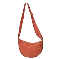 DKIIL NOIYB Hobos - Borsa a tracolla da donna in nylon, con tracolla regolabile, tinta unita, A09-rosa, 31cm