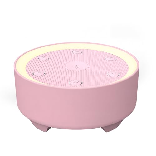 Image of Kipcush White Noise Machine for Sleeping, Baby & Adults, High-Fidelity Non-Looping Sounds, Sleep Sound Machine with Dimmable Night Light, USB Powered, Memory Function, Home, Nursery & Travel