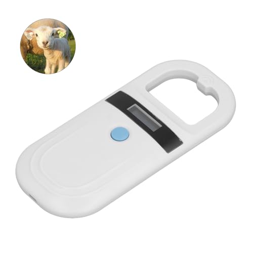 Haustier-Mikrochip-Lesegerät, Tiermarken-Lesegerät, Tragbares Tier-Chip-ID-Lesegerät, 134,2 kHz, 128 Aufzeichnungen, Datenspeicherung, Tier-Chip-Scanner für Haustiere, Nutztiere,