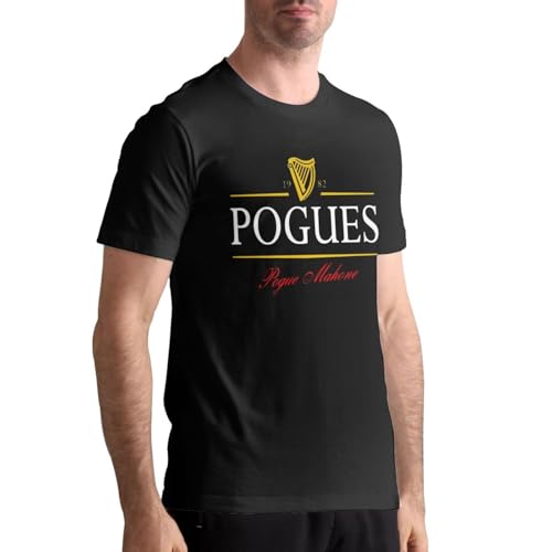 The Musics Pogues Shirt Men's T Shirt Classic Short Sleeve Top Fashion Tee Black2