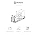 OfficeGoods Acrylic Tape Dispenser – Modern Desk Organizer for Office Supplies – Heavy Duty Refillable Tape Holder for Home and School Crafting – Stylish Desktop Accessory for Gift Wrapping, Silver