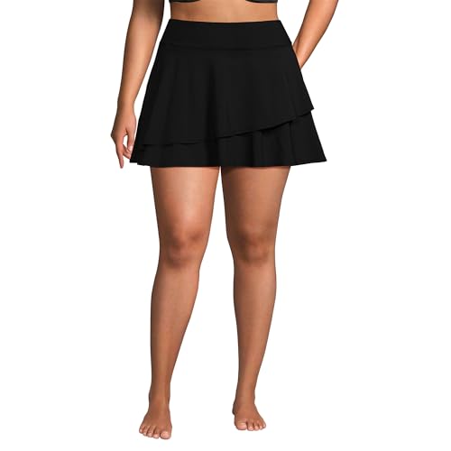 Lands' End Women's High Waisted Tulip Hem Swim Skort