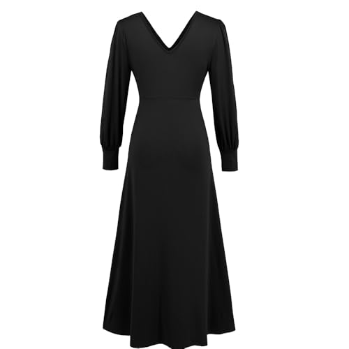 Vestido feminino com decote em V, decote em V, costas em V, para festa de casamento, coquetel, evasê