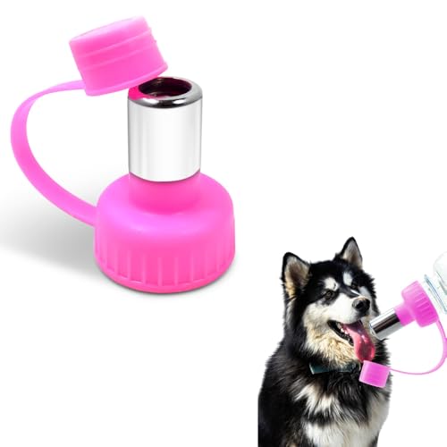 ペット用 ウォーターノズル 給水ボトル 犬 猫 水筒 給水器 犬給水ボトル 水飲み器 携帯用 取り付け簡単 持ち運び 犬給水ボトル 犬ウォーターノズル 漏れない 使いやすい ペット用品 ピンク