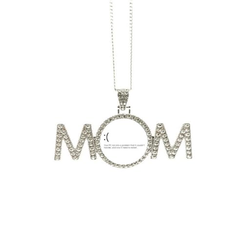 Collier Fête des Mères pendentif Art Déco pour maman et grand-mère