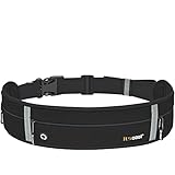lauftasche, Itscool Vergrößerte Laufen Handytasche Sport Gürtel Schlank Aussehen, Aber hohe Kapazität für 3 Handys, Langlebig Wasserdicht (Schwarz)