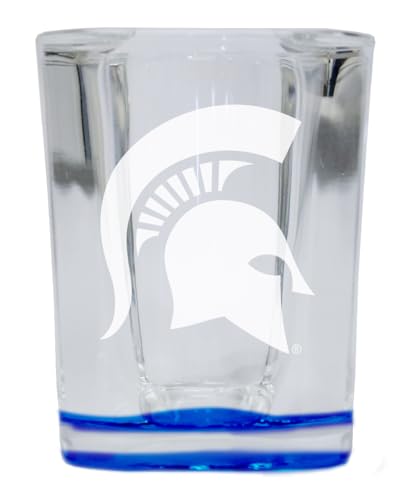 Vasos shot 2 oz con base azul en pack de 2