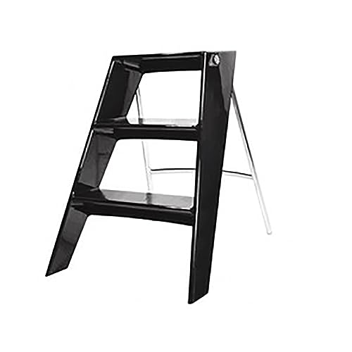 XCHSXYL Taburete Plegable de acrílico de 3 escalones, portátil, para Adultos, para mesita de Noche o bañera, Color Negro